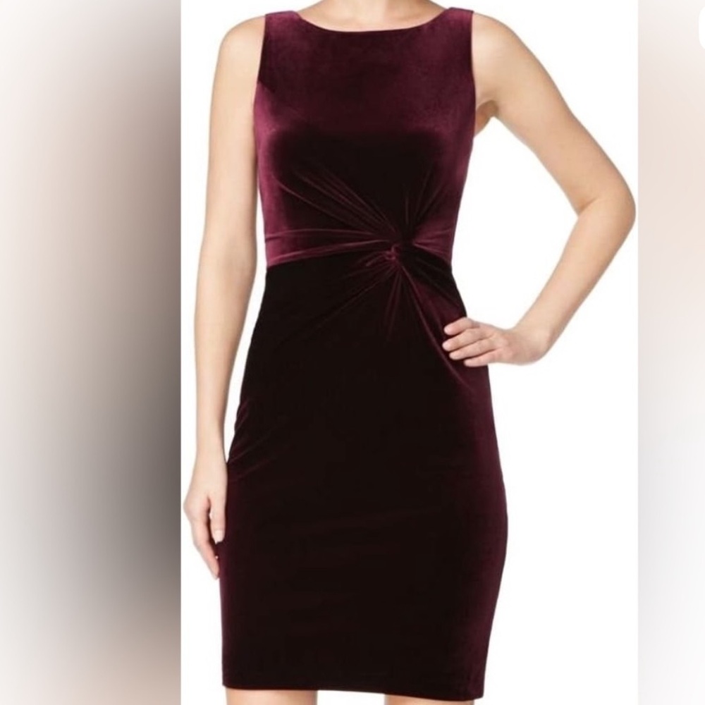 Calvin Klein Burgundy Velvet Dress
